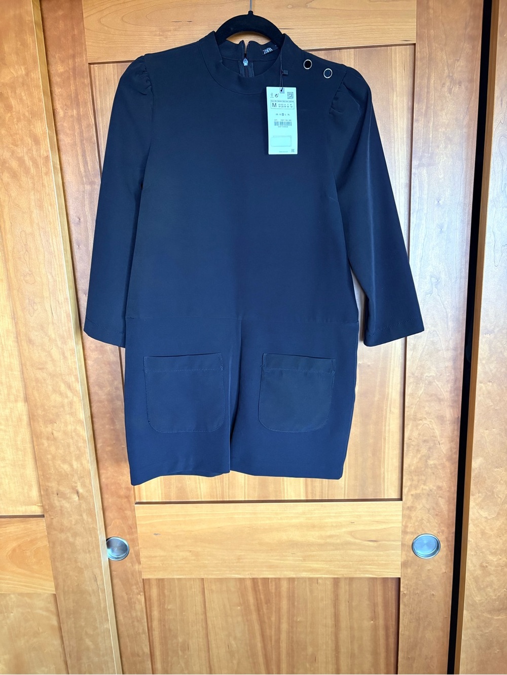 Zara Black jumpsuit with Front Patch Pockets